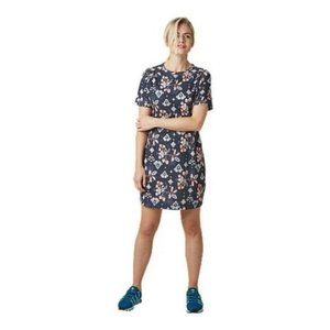 Helly Hansen Womens Size XS Lia Dress Blue Floral Tee Shirt Mini Summer Outdoor